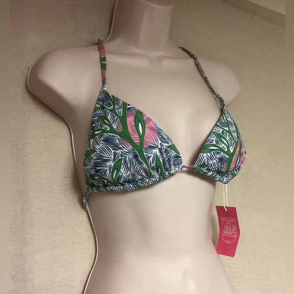 NWT tropical print halter bikini top regular size medium by Liberty & Justice - Picture 4 of 14